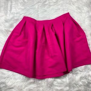 Hot Pink Pleated Skater Skirt (NWT)